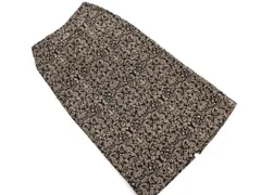 URBAN RESEARCH DOORS アーバンリサーチドアーズ ウール混 総柄 ロング スカート size36/黒 ◇■ レディース