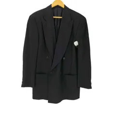 ジョルジオアルマーニ Giorgio Armani Striped double tailored jacket イタリア製 ウール シルク ナイロン ストライプ ダブルブレスト テーラードジャケット メンズ EUR：46 