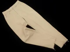 ZARA ザラ カットオフ テーパード パンツ size36/ベージュ ■■ レディース