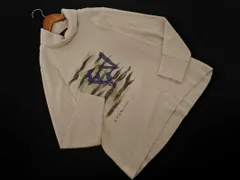 EVEX by KRIZIA エヴェックスバイクリツィア ロゴ プリント タートルネック ニット セーター size42/ベージュ ◇■ レディース