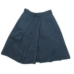 ランバンオンブルー LANVIN en Bleu 膝丈 スカート フレア タック フォーマル ボトムス 黒 ブラック 38 レディース 