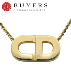 【中古】 クリスチャンディオール ネックレス メタル ゴールド ロゴ メッキ アクセサリー レディース 女性 Christian Dior