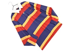 mont-bell モンベル マルチボーダー ポロシャツ sizeM/紺ｘ赤ｘ黄 ◇■ レディース