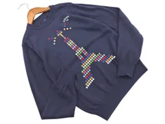 Callaway キャロウェイ ウール混 ロゴ 刺繍 ニット セーター sizeM/紺 ◇■ レディース