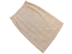 ketty ケティ ウール100% グレンチェック タイト スカート size9/茶 ◇■ レディース