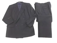 burberrys バーバリーズ ウール100% ストライプ セットアップ ジャケット パンツ スーツ 紺 ◇■◎メンズ