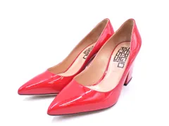 Sergio Rossi セルジオロッシ 本革 パテントレザー チャンキーヒール パンプス size36（22ｃｍくらい）/赤 ■■◎レディース