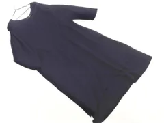 Liesse リエス Vネック 七分袖 ニット ワンピース 紺 ◇■ レディース