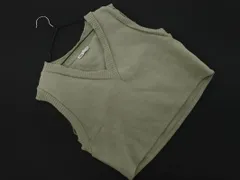 ZARA ザラ 裏起毛 ショート ベスト sizeS/カーキ ◇■ レディース