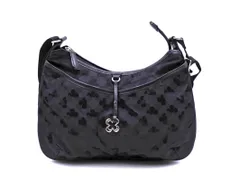 marie claire マリクレール 花柄 ショルダー バッグ 黒 ■■ レディース