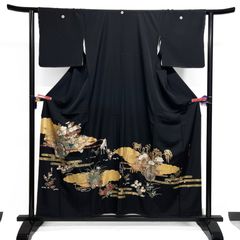 ま--ちゃん様❇️豪華作家もの金彩刺繍　５つ紋　黒留め袖フルセットA821 ま--ちゃん様❇️豪華作家もの金彩刺繍 5つ紋 黒留め袖フル