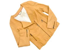 BANANA REPUBLIC バナナリパブリック 本革 レザー ノーカラー ジャケット sizeXS/ベージュ ◇■ レディース