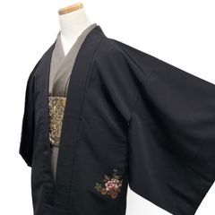 訪問着 袋帯セット お召 切り嵌め 唐花 動物 チェック 着物 064w d