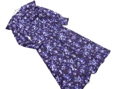 Rope Picnic ロペピクニック 花柄 ロング ワンピース size38/紺 ◇■ レディース