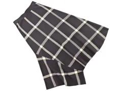 COMME CA ISM コムサイズム チェック ロング フレア スカート size9/グレー ■■ レディース