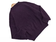 earth music&ecology アースミュージック＆エコロジー モックネック ニット セーター sizeF/紫 ◇■ レディース