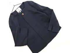 Rope Picnic ロペピクニック ノーカラー ジャケット size38/紺 ◇■ レディース