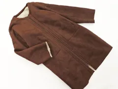 KBF ケービーエフ アーバンリサーチ リバーシブル フェイクムートン ノーカラー コート sizeONE/茶 ◇■ レディース