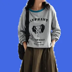 長袖 レディース AMA-00021 ロンT カレッジロゴ アニマル Tシャツ [アンティカ] [antiqua]