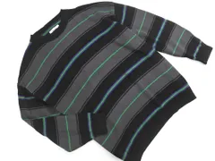 MONO-MART モノマート ボーダー オーバーサイズ ニット セーター sizeM/黒ｘグレー ◇■ メンズ