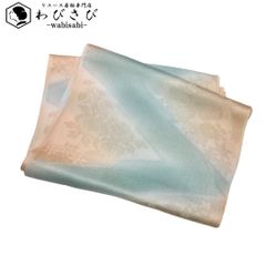 本場大島紬 白大島 流水 丸に花模様 乳白色 しつけ糸 ガード加工 K