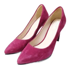 コールハーン COLE HAAN パンプス スエード レザー ハイヒール ポインテッドトゥ 7B 約24cm ピンク パープル 系 IBO79 0906