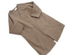 GLOBAL WORK グローバルワーク ノーカラー コート sizeM/茶 ◇■ レディース