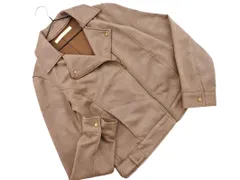 Ray Cassin レイカズン フェイクスエード ダブル ライダース ジャケット sizeM/茶 ◇■ レディース