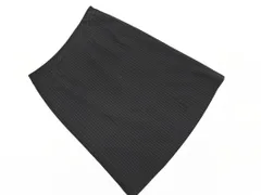 COMME CA ISM コムサイズム ストライプ Aライン 台形 スカート sizeM/黒 ◇■ レディース