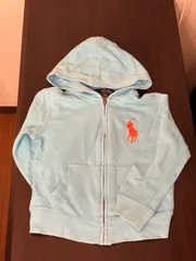 【110cm】Polo Ralph Lauren(ポロラルフローレン) ジップアップ  パーカー 水色