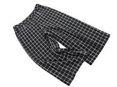 KUMIKYOKU 組曲 ウール混 チェック ワイド パンツ size3/黒 ◇■ レディース