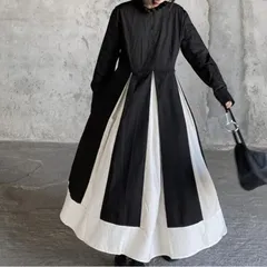 ワンピース レディース ロングワンピース ロング丈 レイヤード風 重ね着風 異素材 秋冬 体型カバー ゆったり せ 可愛い 通勤 通学 シンプル おしゃれ 柔らかい 肌着 20代 30代