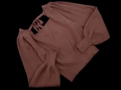 earth music&ecology アースミュージック＆エコロジー スクエアネック ニット セーター sizeF/ピンク ◇■ レディース