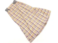 Re.Verofonna ヴェロフォンナ チェック ロング スカート size38/ベージュｘ紫 ■■ レディース