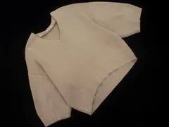 snidel スナイデル Vネック ボリュームスリーブ ニット セーター sizeF/ベージュ ◇■ レディース