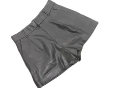 ZARA ザラ フェイクレザー ショート パンツ sizeS/黒 ◇■ レディース