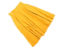 anatelier アナトリエ ウール混 タック フレア スカート size38/黄 ◇■ レディース