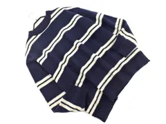 MONO-MART モノマート ボーダー ニット セーター sizeM/白ｘ紺 ◇■ メンズ