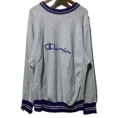 Champion REVERSE WEAVE　スウェット　90s vintage　90年代　前期　刺しゅうタグ　トレーナー　クルーネック　裏起毛　スクリプトロゴ　USA製　アメカジ　古着