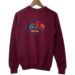 DISCUS ATHLETIC　スウェット　80s vintage　80年代　長袖　トレーナー　クルーネック　ラグラン　裏起毛　ハワイ　プリント　USA製　アメカジ　古着