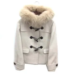 アプワイザーリッシェ Apuweiser-riche ショート ダッフル コート ファー フード ベージュ 2 24422070