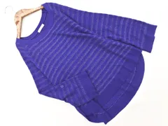 a.v.v アーヴェヴェ ラメ ボーダー ニット セーター sizeM/紺 ◇■ レディース