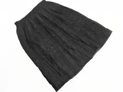 Comme ca Mature コムサマチュア ギャザー フレア スカート sizeF/黒 ■■ レディース