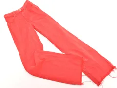 ZARA ザラ カットオフ パンツ size34/赤 ■■ レディース