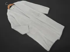 earth music&ecology アースミュージック＆エコロジー シャギー ロング カーディガン sizeF/ライトグレー ◇■ レディース