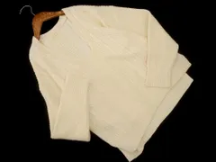 BEAMS HEART ビームスハート ケーブル編み Vネック ニット セーター オフホワイト ◇■ レディース