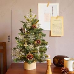 プリザーブド加工された卓上クリスマスツリー／ヒムロスギ／枯れない