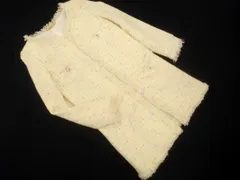 snidel スナイデル ウール混 ツイード ノーカラー コート size0/オフホワイト ◇■ レディース