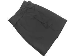 JUSGLITTY ジャスグリッティー ウール混 フリル タイト スカート size0/黒 ◇■ レディース