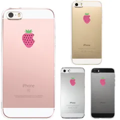 iPhone5 iPhone5s ケース クリア イチゴ スマホケース ハード スマホケース ハード